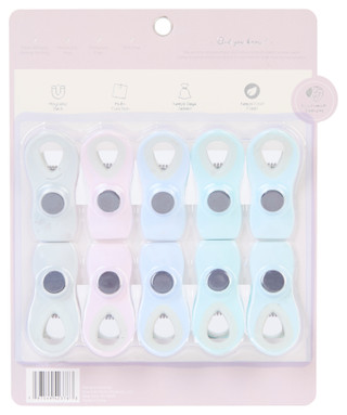 Thumbnail 2: GOURMET KITCHEN Gourmet Kitchen 10 Pk Ditsy Floral Magnetic Bag Clips 