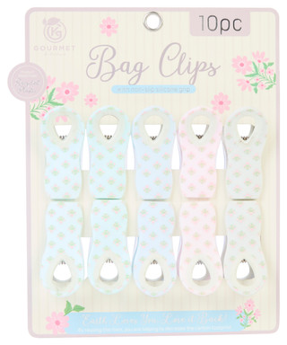 Thumbnail 1: GOURMET KITCHEN Gourmet Kitchen 10 Pk Ditsy Floral Magnetic Bag Clips 