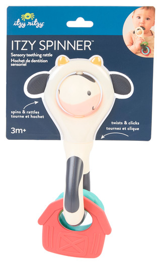 Thumbnail 1: Itzy Ritzy Itzy Ritzy Spinner Rattle Cow 