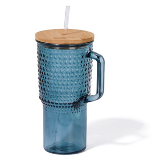 Thumbnail 4: Home Essentials Home Essentials 34 oz Glass Travel Tumbler with Straw Lid 