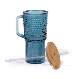 Thumbnail 5: Home Essentials Home Essentials 34 oz Glass Travel Tumbler with Straw Lid 