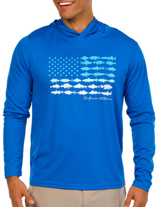 Thumbnail 1: The American Outdoorsman The American Outdoorsman Mens Long Sleeve Hooded Flag Shirt 