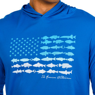 Thumbnail 2: The American Outdoorsman The American Outdoorsman Mens Long Sleeve Hooded Flag Shirt 