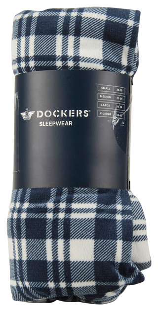 Thumbnail 3: Dockers Dockers Mens Plaid Minky Fleece Lounging Pajama Pants 
