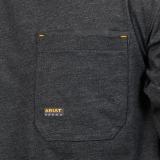 Thumbnail 2: ARIAT REBAR Ariat Rebar Mens Long Sleeve Workman Born 4 This Tee 