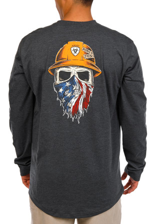 Thumbnail 1: ARIAT REBAR Ariat Rebar Mens Long Sleeve Workman Born 4 This Tee 