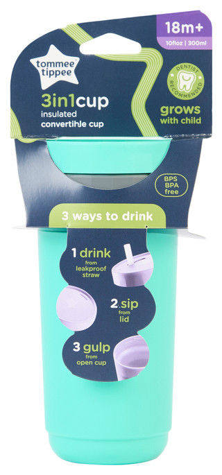 Thumbnail 1: Tommee Tippee Tommee Tippee 3-In-1 Insulated Convertible Cup 