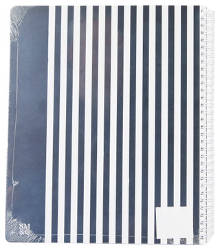 Thumbnail 2: STEEL MILL & CO Steel Mill & Co Navy Stripe Large Spiral Lined Notebook 
