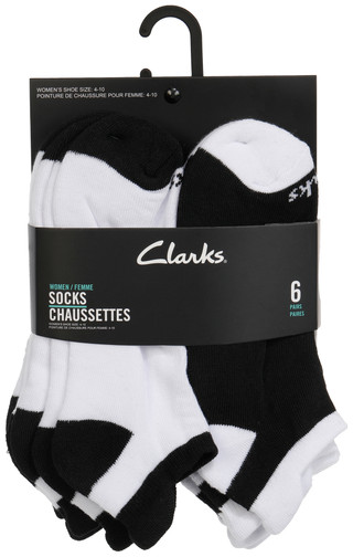 Thumbnail 1: Clarks Clarks Womens 6 Pk Half Cushion Low Cut Socks 