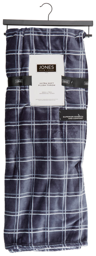 Thumbnail 1: JONES NEW YORK Jones New York 50'' x 70'' Brad Ultra Soft Plush Throw 