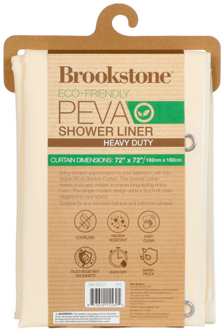 Thumbnail 2: Brookstone Brookstone 72x72 Eco-Friendly PEVA Shower Liner 