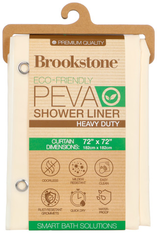 Thumbnail 1: Brookstone Brookstone 72x72 Eco-Friendly PEVA Shower Liner 