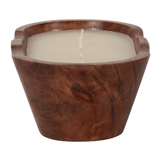 Thumbnail 6: Sagebrook Home Sagebrook Home 9in. Oval Wooden Bowl Vanilla Candle - 19oz 