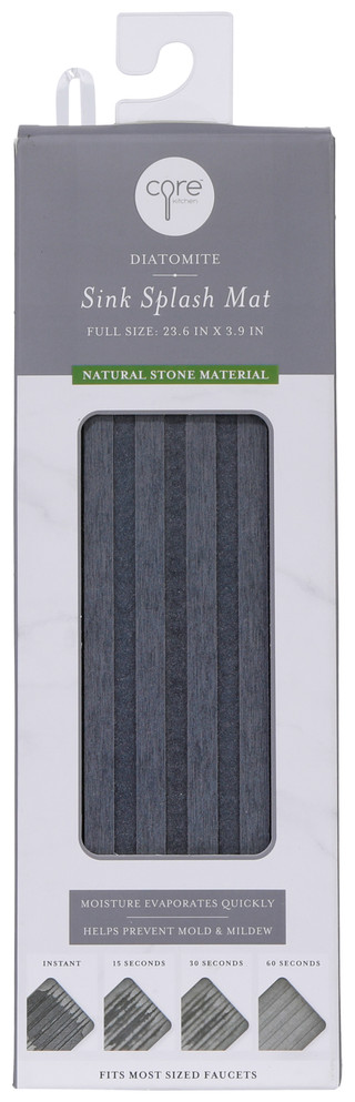Thumbnail 1: CORE KITCHEN Core Kitchen Ribbed Diatomite Sink Splash Mat 