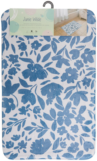 Thumbnail 1: CHD Home Textiles  20x34 Floral Memory Foam Bath Rug  