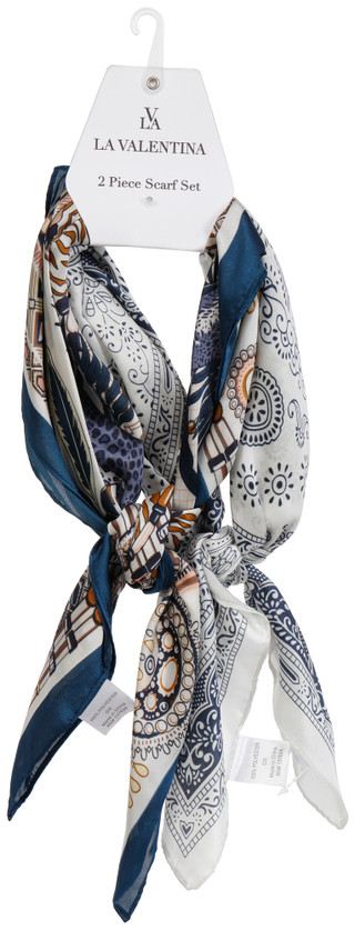 Thumbnail 1: La Valentina La Valentina 2 Pk Silky Fashion Scarfs 