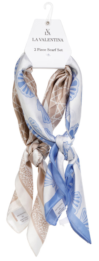 Thumbnail 1: La Valentina La Valentina 2 Pk Silky Fashion Scarfs 