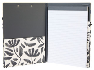 Thumbnail 2: STEEL MILL & CO Steel Mill & Co Black Floral Clipboard Folio with Notepad 