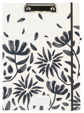 Thumbnail 1: STEEL MILL & CO Steel Mill & Co Black Floral Clipboard Folio with Notepad 