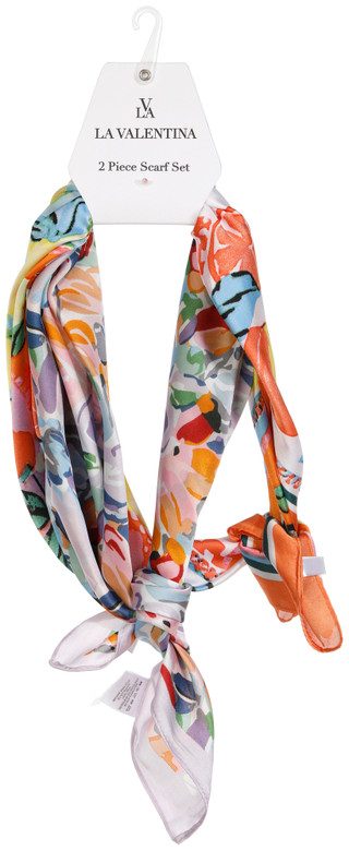 Thumbnail 1: La Valentina La Valentina 2 Pk Silky Fashion Scarfs 
