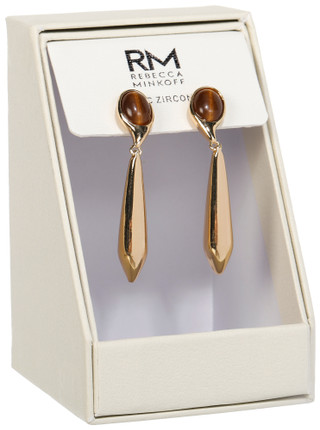 Thumbnail 1: REBECCA MINKOFF Rebecca Minkoff Gold Tone Drop Earrings 