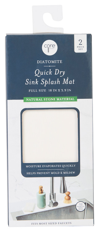 Thumbnail 1: CORE KITCHEN Core Kitchen 2 Pk Diatomite Quick Dry Sink Splash Mats 