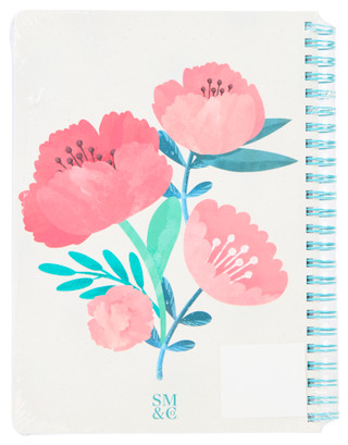 Thumbnail 2: STEEL MILL & CO Steel Mill & Co Poppy Bouquet Spiral Lined Mini Notebook 