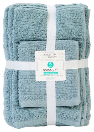 Thumbnail 1: Madison Madison Studio 6-Pack Stripe POP Oversized Bath Towel Set 
