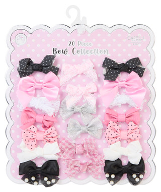 Thumbnail 1: Capelli Capelli Baby Girls 20 Pc Hair Bows Set 