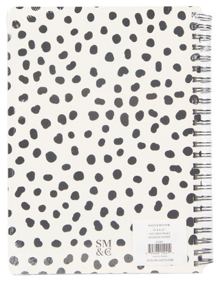 Thumbnail 2: STEEL MILL & CO Steel Mill & Co Black Dots Spiral Lined Mini Notebook 