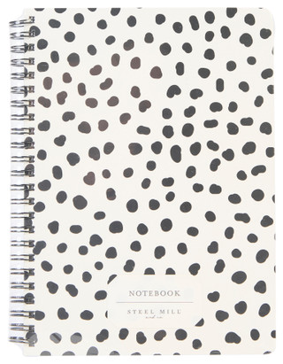 Thumbnail 1: STEEL MILL & CO Steel Mill & Co Black Dots Spiral Lined Mini Notebook 