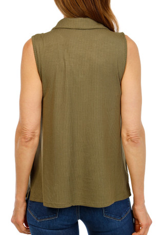 Thumbnail 2: RIO & RIAN Women's Sleeveless Ribbed Top 