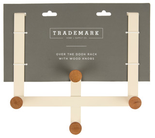 Thumbnail 1: Trademark Home & Supply Over The Door Rack with Wood Knobs 