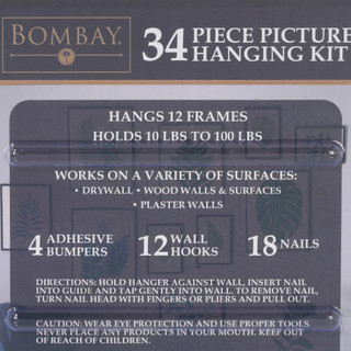 Thumbnail 2: Bombay Bombay 34 Pc Picture Hanging Kit 