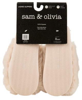 Thumbnail 2: . Sam & Olivia Womens Fluffy Puff Slippers 