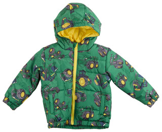 Thumbnail 1: John Deere John Deere Toddler Boys Tractor Zip Hoodie Puffer Jacket 