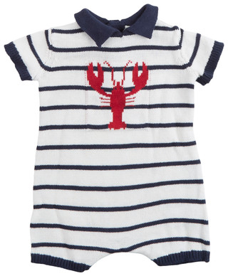 Thumbnail 1: Sperry Sperry Baby Boy Short Sleeve Lobster Sweater Onesie 