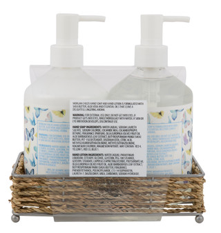 Thumbnail 2: 2 Pc Lemon Verbena Hand Soap & Lotion Caddy Set 
