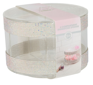 Thumbnail 1: YAFA 4 Compartment Rhinestone Spinner 
