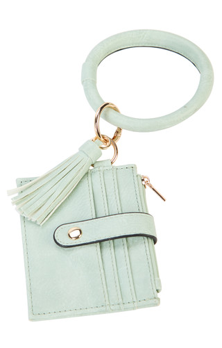 Thumbnail 1: Pebble Grain Cardslip w/Wristlet Bangle & Keychain 