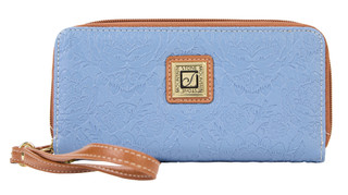 Thumbnail 1: Stone Mountain Cornell Embossed Zip Around Wallet w/Wristlet 