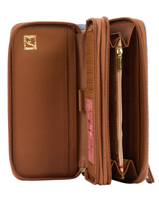 Thumbnail 2: Stone Mountain Cornell Embossed Zip Around Wallet w/Wristlet 