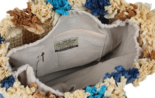 Thumbnail 2: Sun 'n Sand Woven Straw Tote with Fabric Liner 