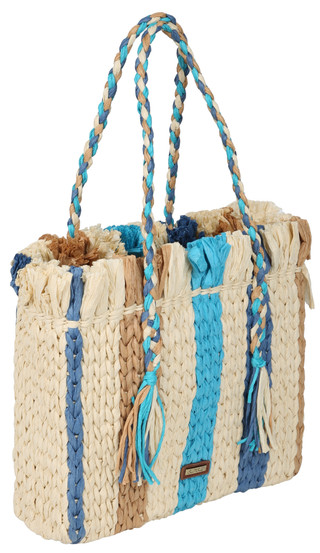 Thumbnail 3: Sun 'n Sand Woven Straw Tote with Fabric Liner 