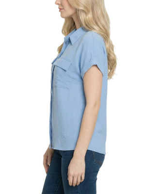 Thumbnail 3: NY COLLECTION Women's Solid Short Roll Cuff Top 