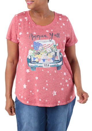 Thumbnail 1: Sable Sky Women's Plus Americana Top  