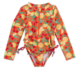 Thumbnail 1: Nicole Miller Little Girls Strawberry Print One Piece Swimsuit  