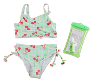 Thumbnail 1: Nicole Miller Girls 2 Pc Bikini w/ Waterproof Pouch  
