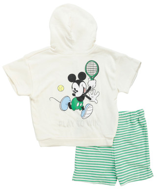 Thumbnail 1: Mickey Mouse Toddler Boy 2 Piece Tennis Hooded Short Set 