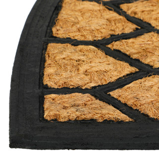 Thumbnail 3: Fiddle + Fern Rubber Half Moon Windowpane Doormat 
